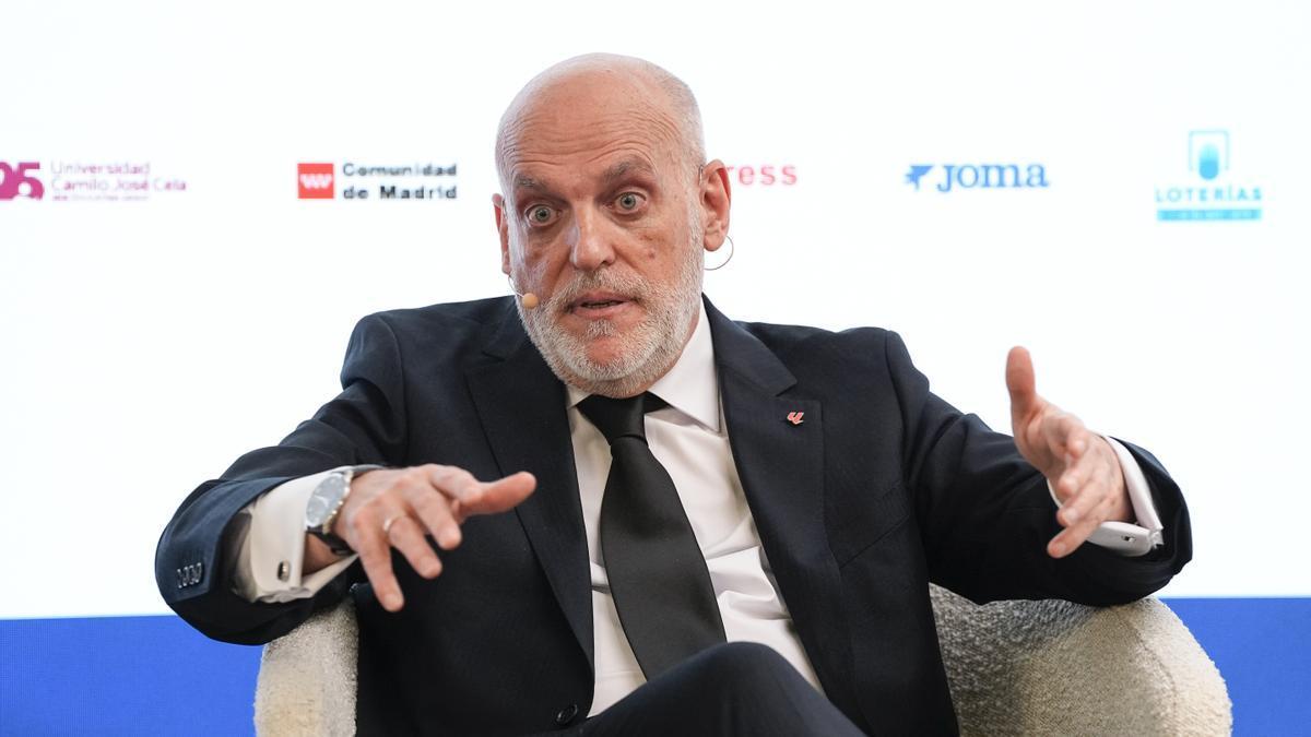 Javier Tebas, durante un acto en el que comparece como presidente de LaLiga.