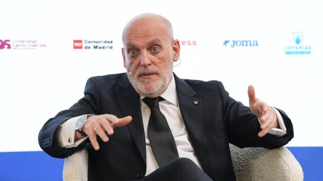 Javier Tebas, durante un acto en el que comparece como presidente de LaLiga.