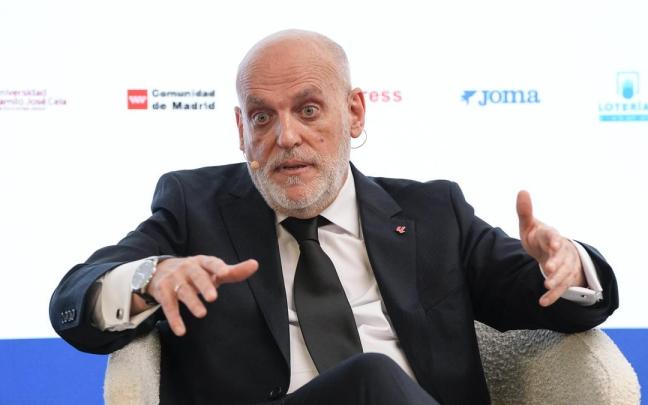 Javier Tebas, durante un acto en el que comparece como presidente de LaLiga.