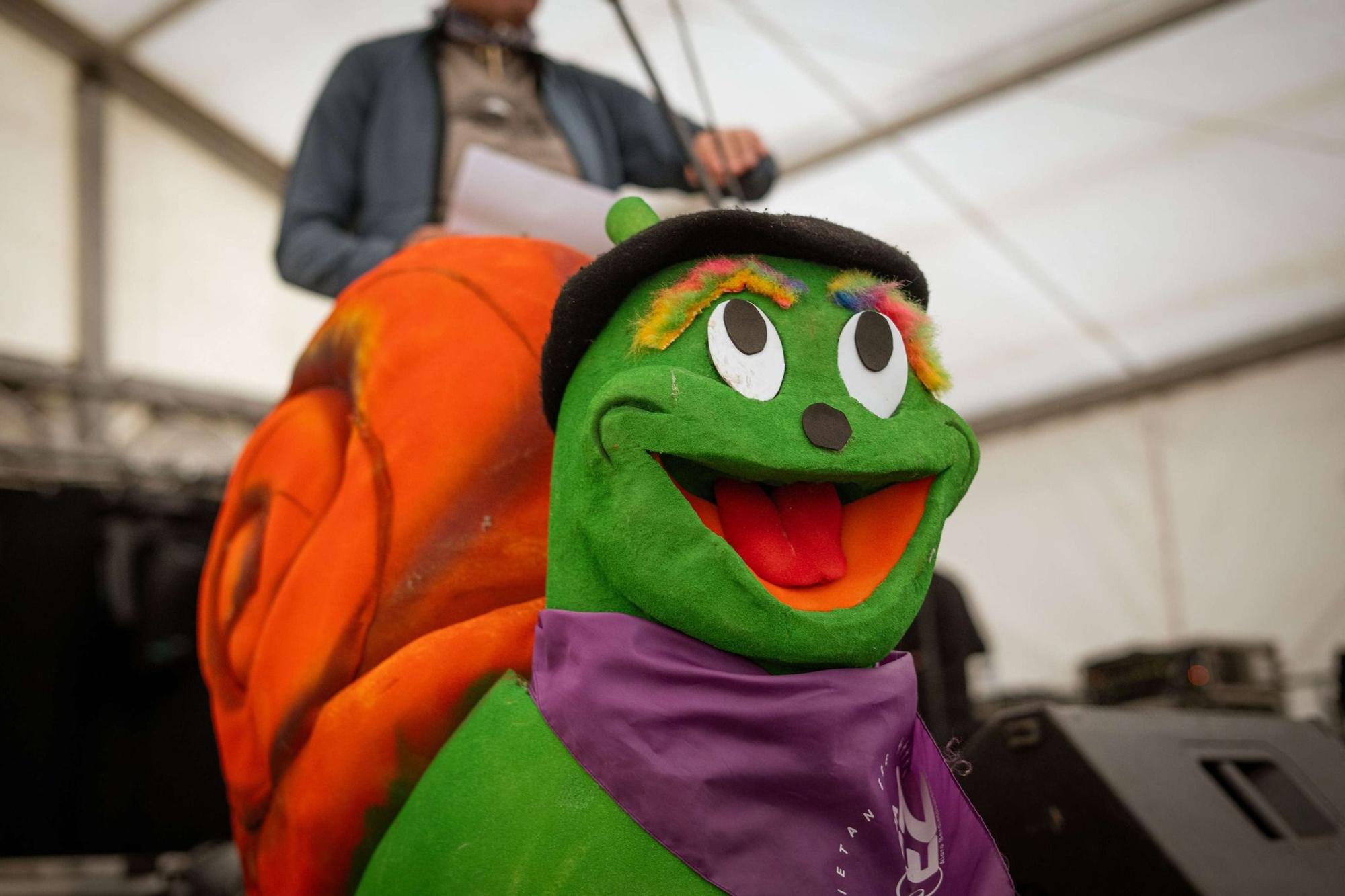 El caracol Prontxi es la mascota de la fiestas patronales de San Prudencio en Ayala