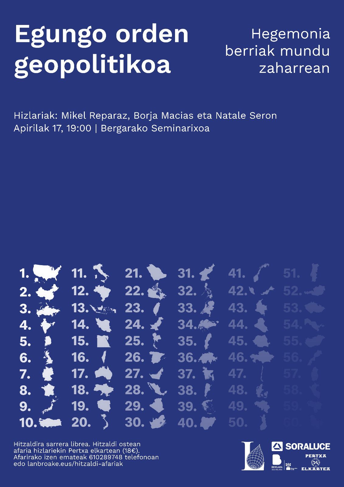 Cartel que anuncia la charla.