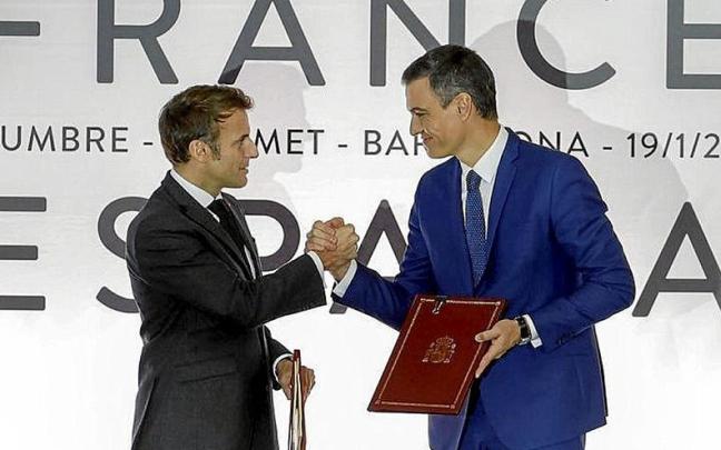 Sánchez y Macrón, en una cumbre reciente en Barcelona. Sánchez y Macrón, en una cumbre reciente en Barcelona.