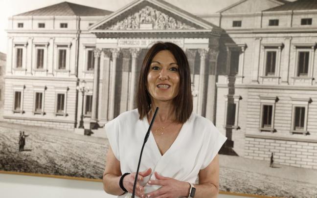 La europarlamentaria del PNV, Phiane Agirregoitia, en el Congreso de los Diputados.