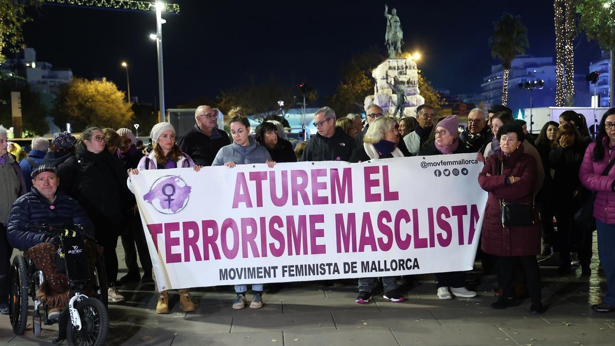 Concentración contra la violencia machista el pasado 12 de diciembre en Palma, Mallorca.
