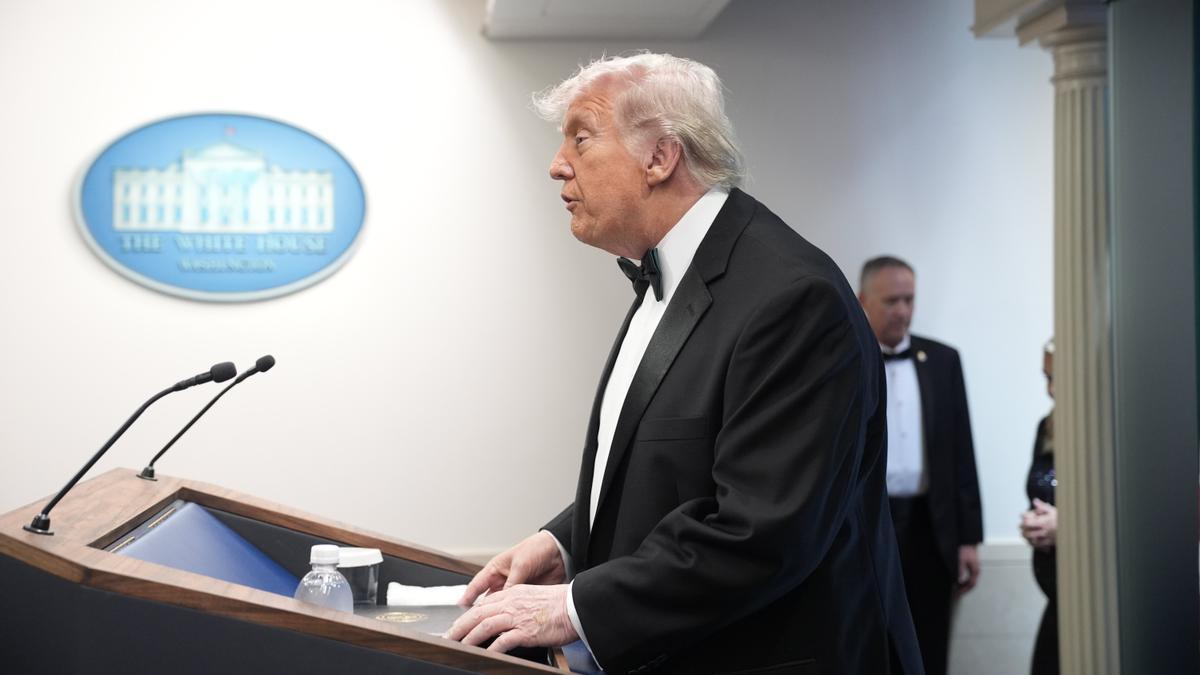 Donald Trump, en la rueda de prensa ofrecida en la Casa Blanca tras el suceso