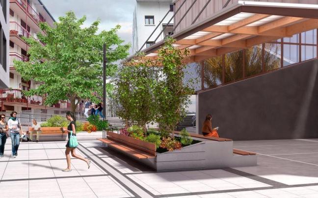 Recreación virtual del nuevo espacio urbano de Orio.