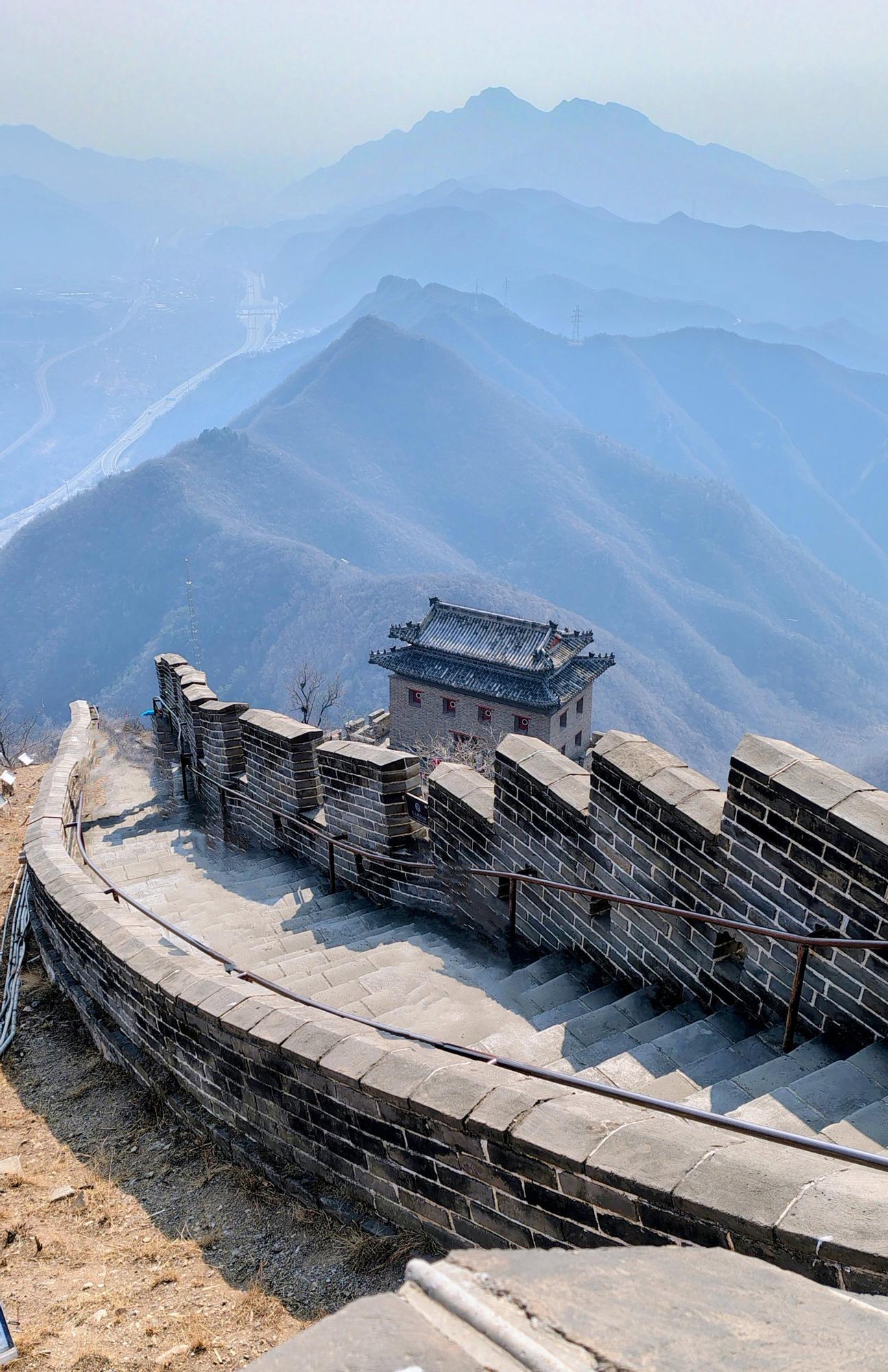 Vista desde un alto de la Muralla China.