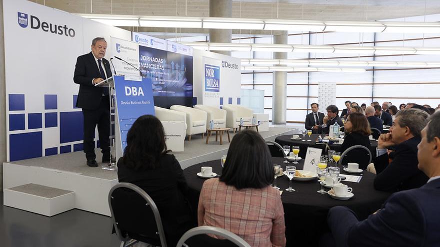 Pedro Azpiazu en la clausura de las X Jornadas Financieras.