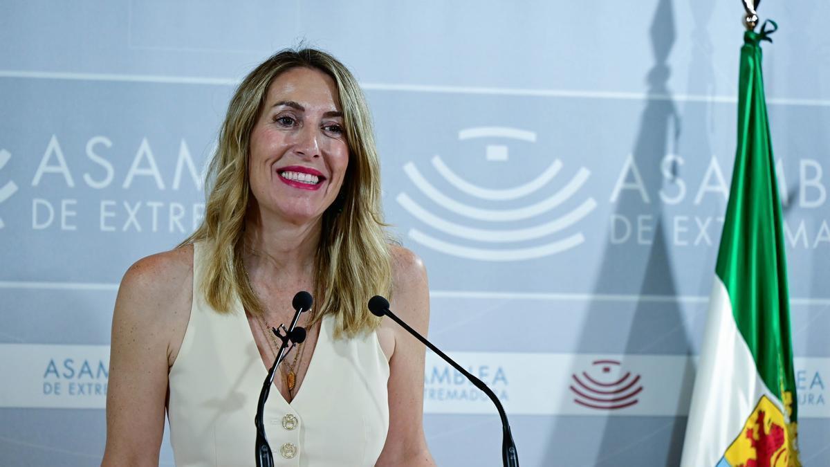 La candidata del PP a la Presidencia del Gobierno extremeño, María Guardiola.