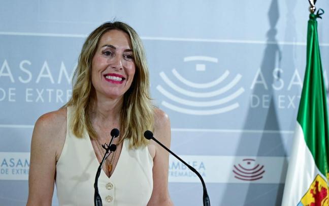 La candidata del PP a la Presidencia del Gobierno extremeño, María Guardiola.