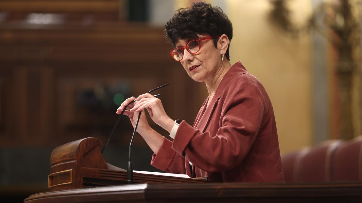 Maribel Vaquero, durante su comparecencia en el Congreso de los Diputados.
