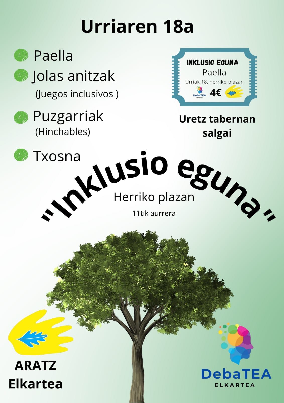 Cartel que anuncia el evento Inklusio Eguna.