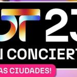 Cartel en el que OT23 anuncia las ciudades que formarán parte de la gira. OT23