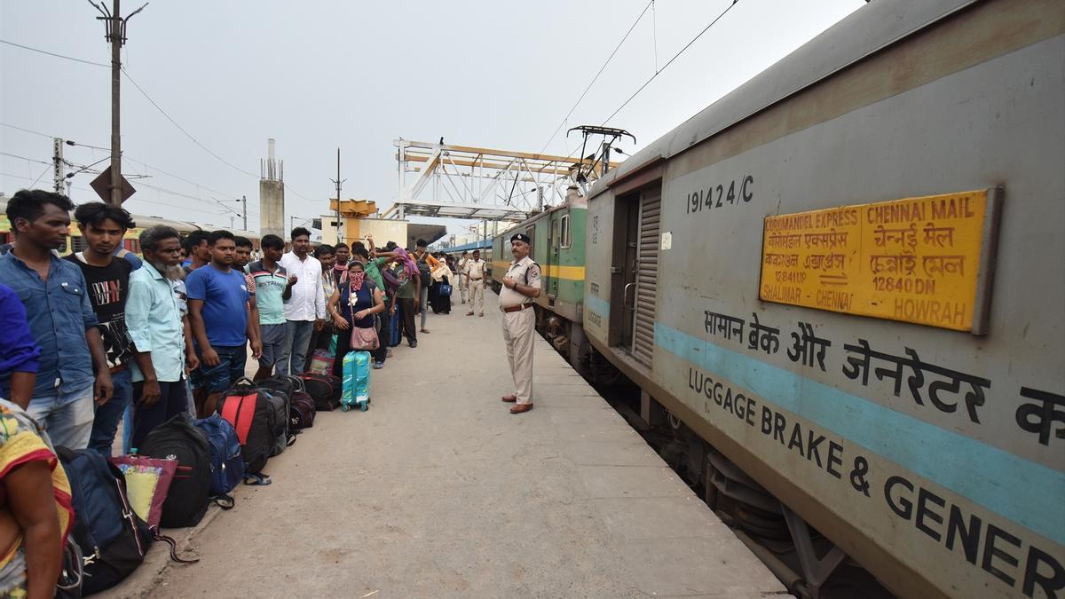 Una estación de tren india en una foto de archivo.