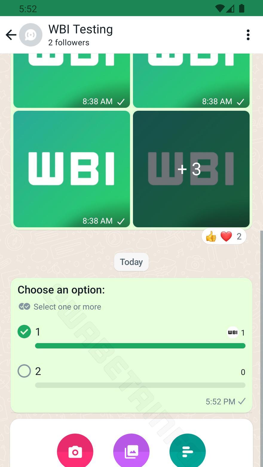 Una encuesta realizada en el modo beta por el blog WaBetaInfo.