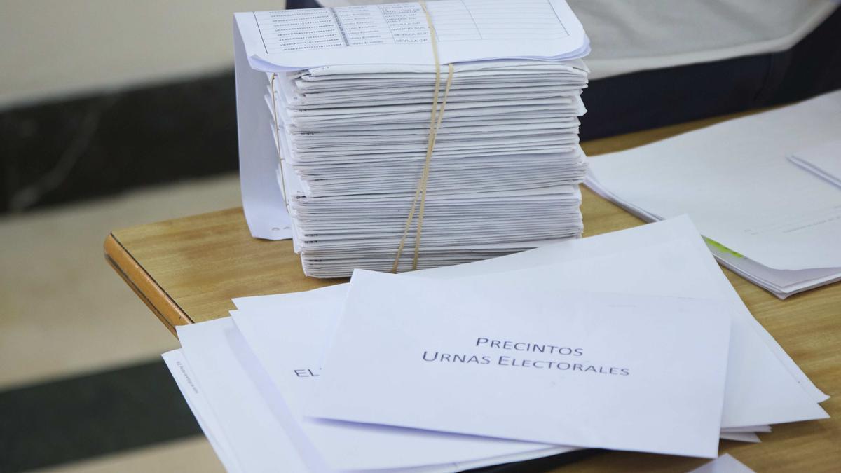 Detalle de los votos por correo.