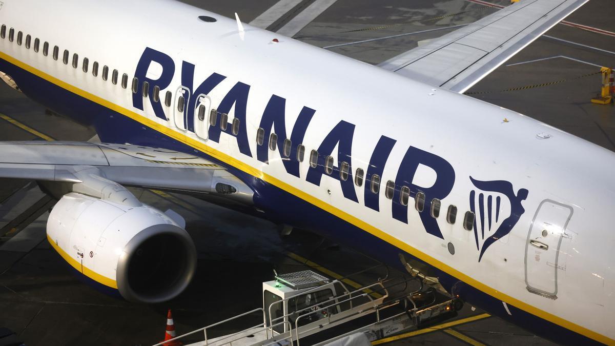 Un avión de la compañía Ryanair