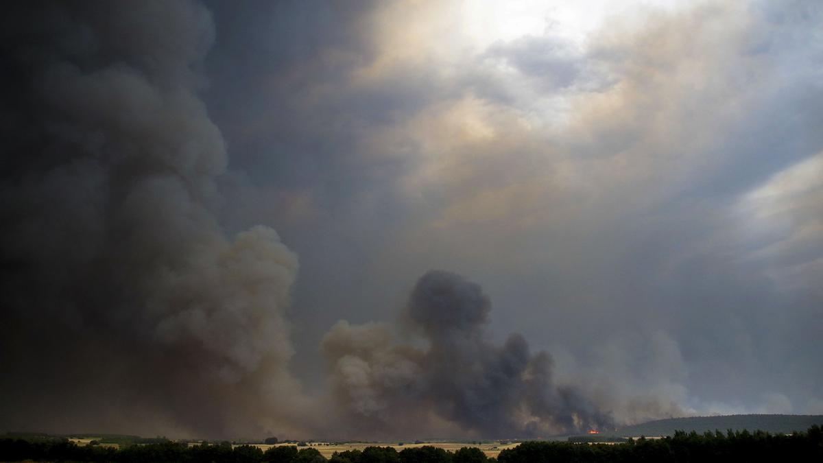 Imagen del incendio en Molezuelas