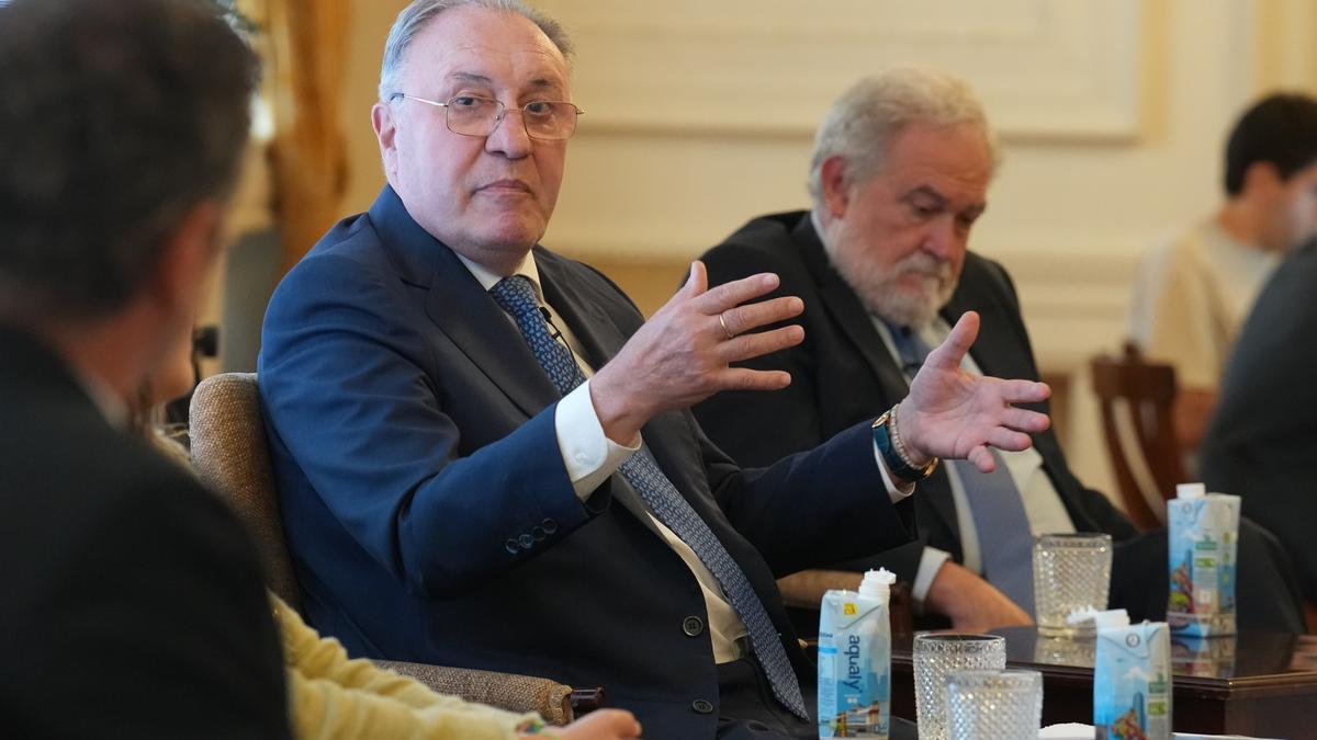 El presidente de Sidenor, Mirai y Talgo, José Antonio Jainaga, durante el foro ‘La energía eléctrica que Euskadi necesita’, en el hotel Carlton de Bilbao.