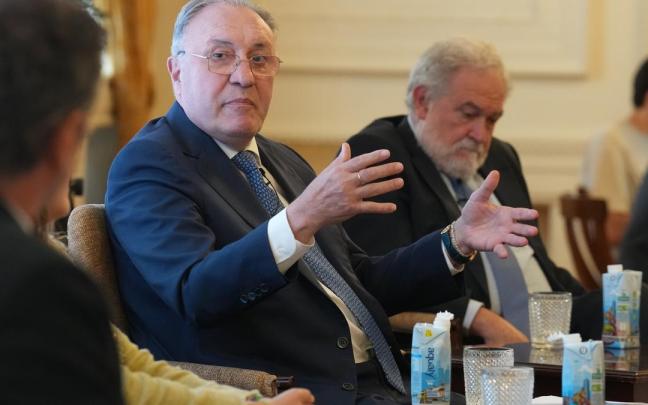 El presidente de Sidenor, Mirai y Talgo, José Antonio Jainaga, durante el foro ‘La energía eléctrica que Euskadi necesita’, en el hotel Carlton de Bilbao.