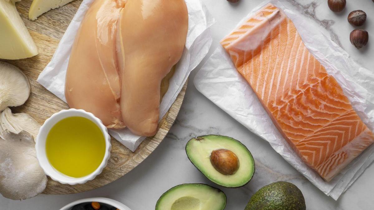 Algunos alimentos que aportan grasas saludables.