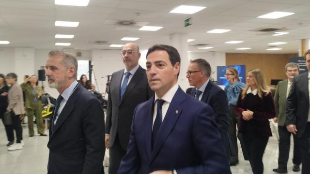 El Lehendakari, Imanol Pradales, en la inaugruación del Centro de Talento y Tecnología Javier Echenique de Telefónica en Bilbao.