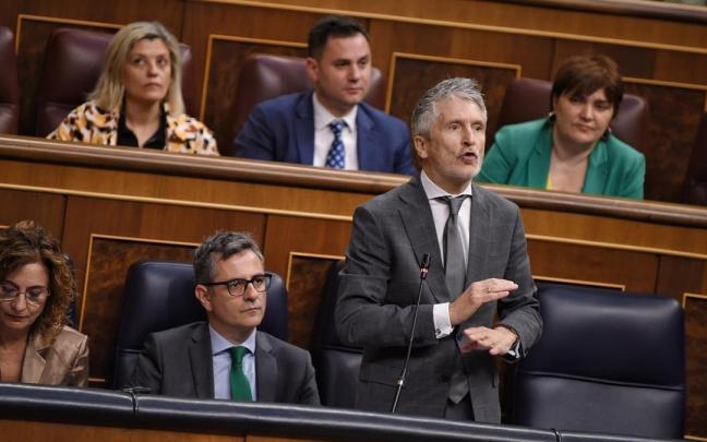 Marlaska, durante una sesión de control al Gobierno, en el Congreso de los Diputados, a 21 de mayo de 2025. / EP Marlaska, durante una sesión de control al Gobierno, en el Congreso de los Diputados, a 21 de mayo de 2025.