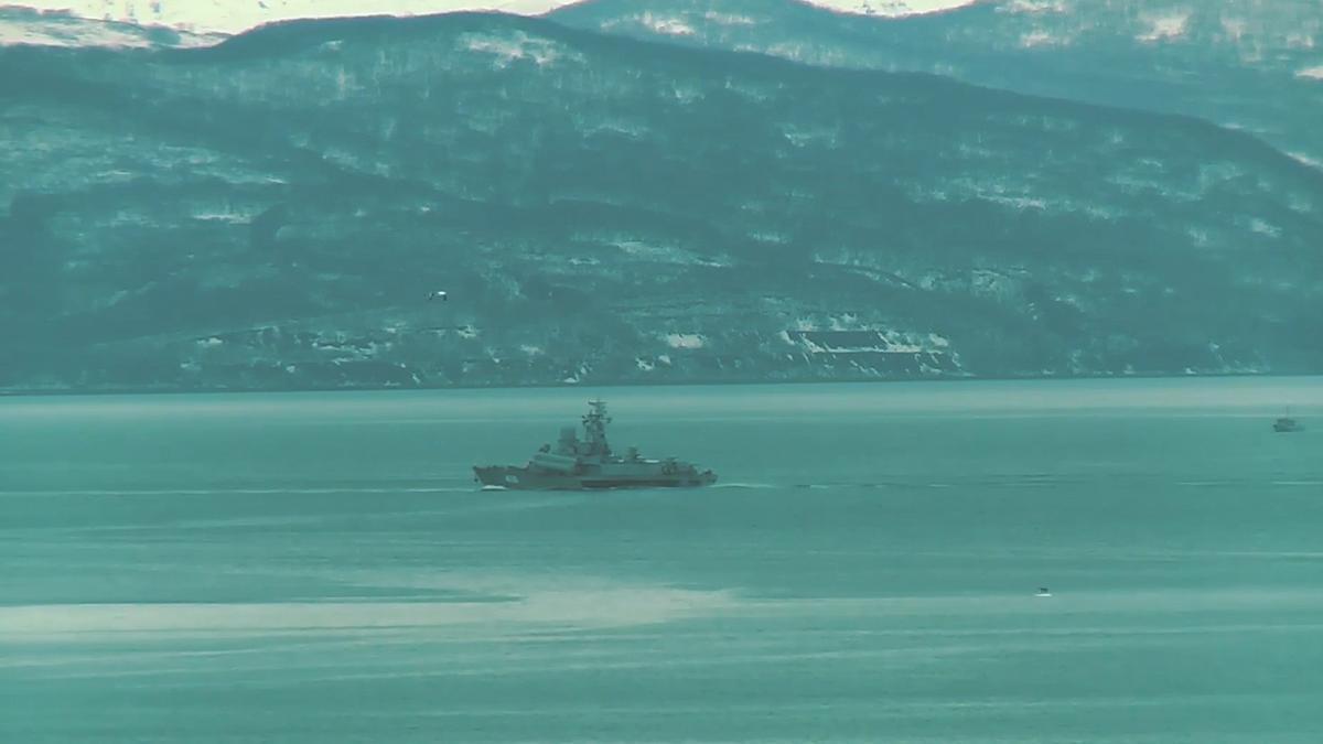 Imagen de archivo de un barco militar ruso.