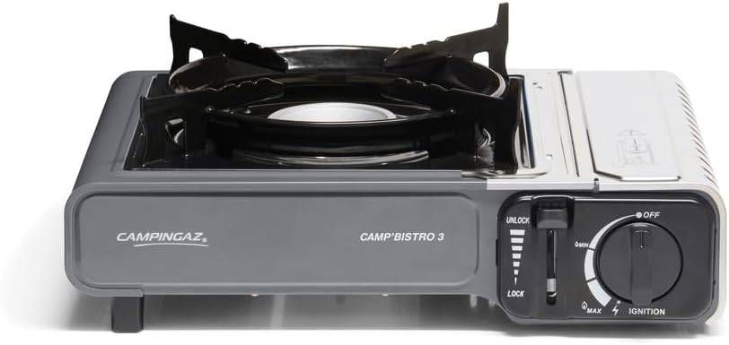 Campingaz , Camp Bistro 3 Hornillo De Gas Individual Potencia 2200 W Unisex Adulto, Negro, Talla Única