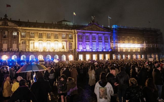Miles de mujeres durante una manifestación convocada por Plataforma Feminista Galega.
