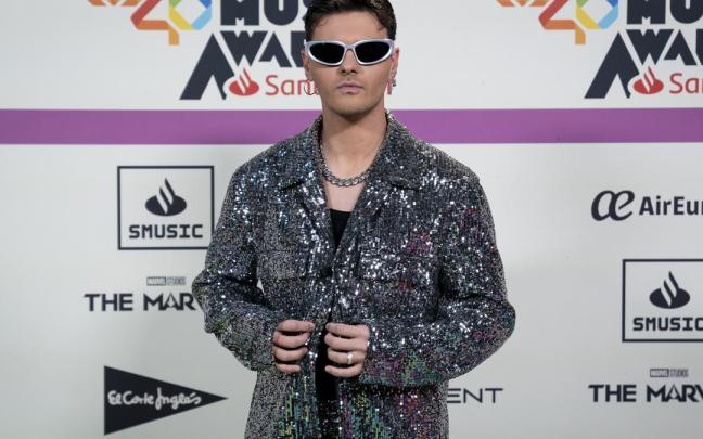 El cantante Abraham Mateo a su llegada a un festival