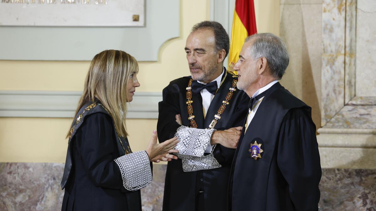 La nueva presidenta del CGPJ, Isabel Perelló, en la ceremonia de la apertura del año judicial.