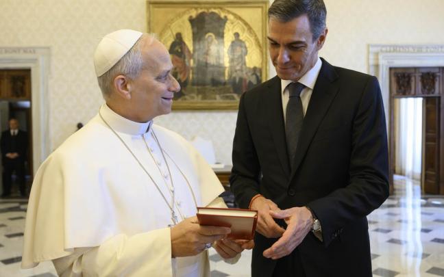 El papa León XIV y el presidente español, Pedro Sánchez, se han reunido este miércoles en el Vaticano.