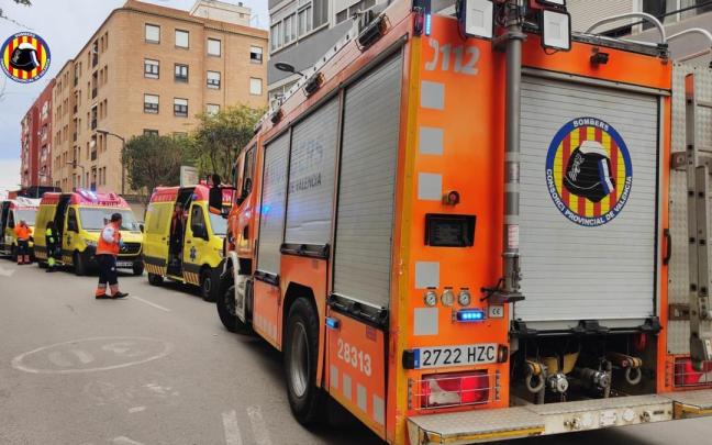 Intervención de los bomberos de Valencia.