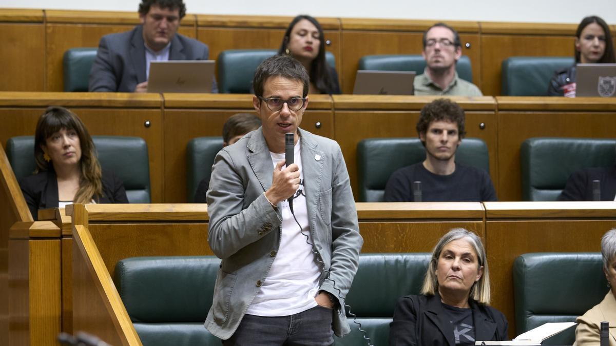 El portavoz de EH Bildu en el Parlamento Vasco, Pello Otxandiano