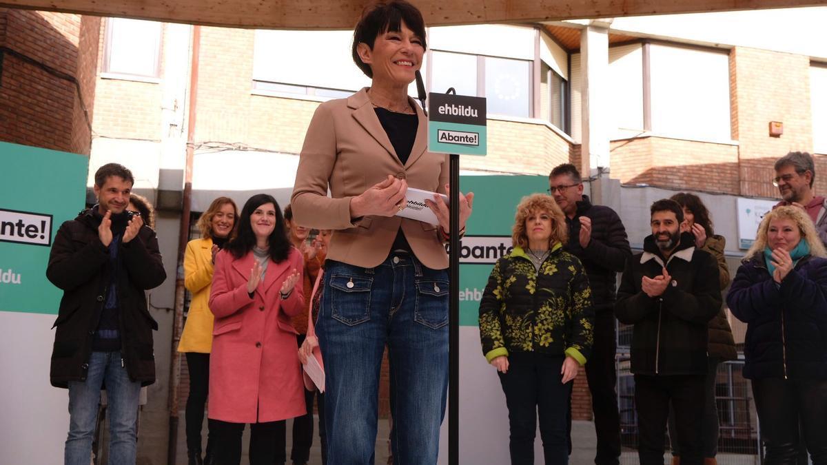 Maddalen Iriarte, en el acto celebrado en Errenteria.