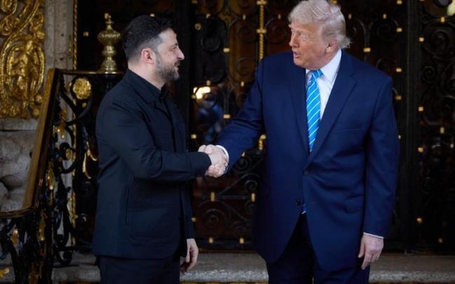 El presidente de Ucrania, Volodimir Zelenski, y el de Estados Unidos, Donald Trump.