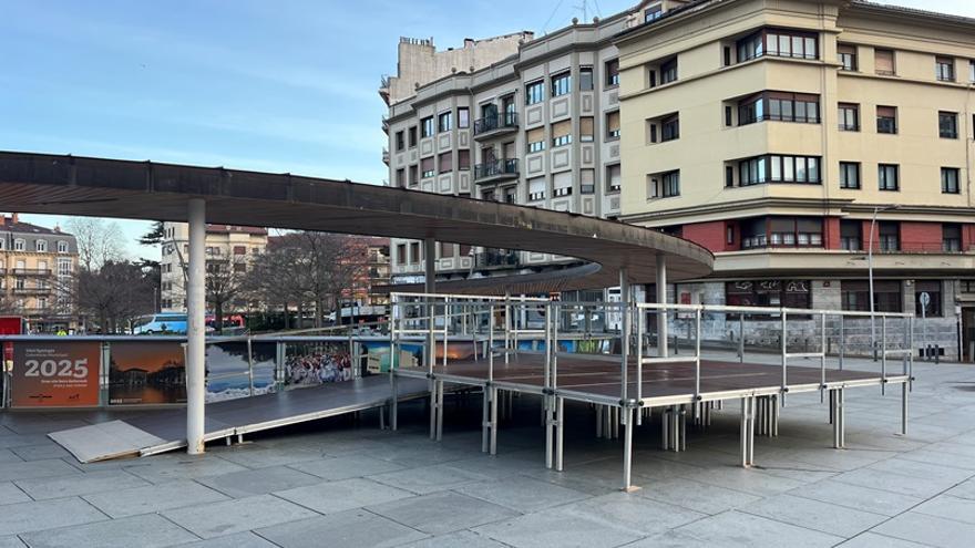 Foto de la plataforma instalada el pasado año en la plaza San Juan.