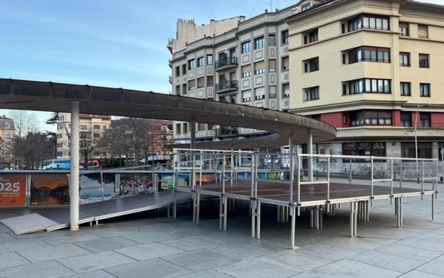 Foto de la plataforma instalada el pasado año en la plaza San Juan.