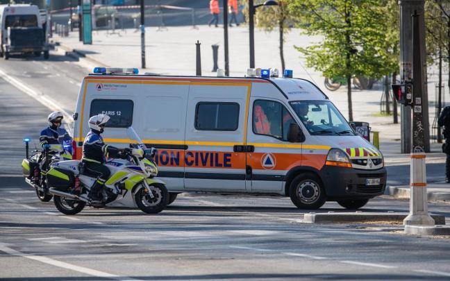 Una ambulancia francesa, en una imagen de archivo.