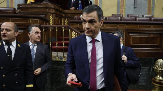 Pedro Sánchez, en el Congreso.