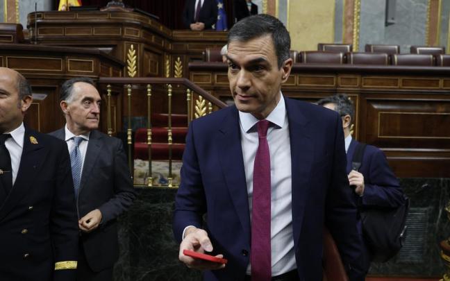 Pedro Sánchez, en el Congreso.