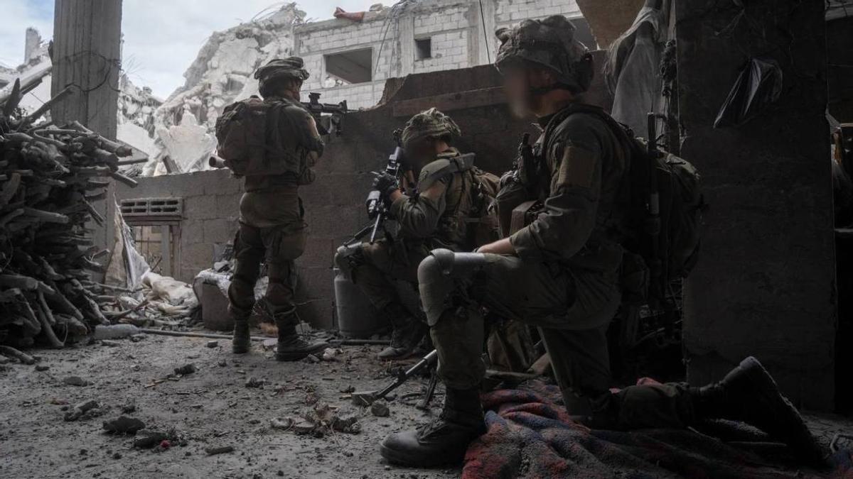 Militares israelíes en la Franja de Gaza