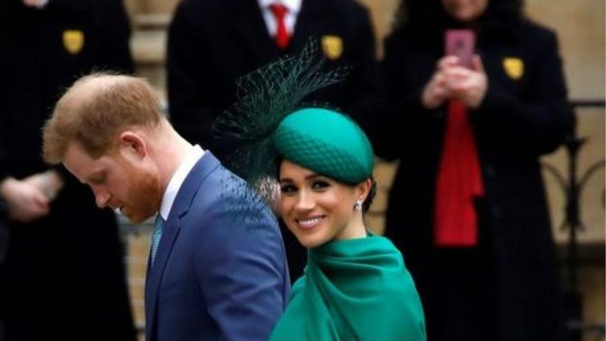 Los duques de Sussex, en su último acto como miembros de la Familia Real.