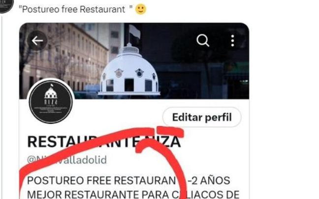 El restaurante que se define como 'Postureo Free'.