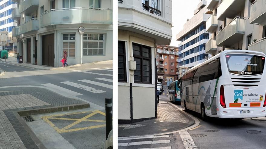 Imágenes de la situación en la calle José Arana de Ordizia.