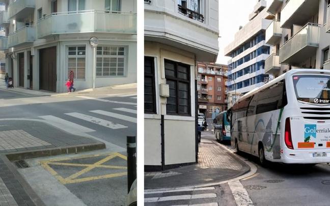 Imágenes de la situación en la calle José Arana de Ordizia.