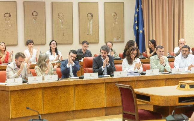 Los representantes de los partidos de izquierdas.