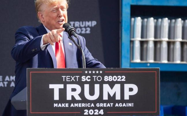 Trump, en un acto de campaña de las primarias.