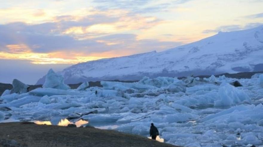 Glaciar Breiðamerkurjökull de Islandia.